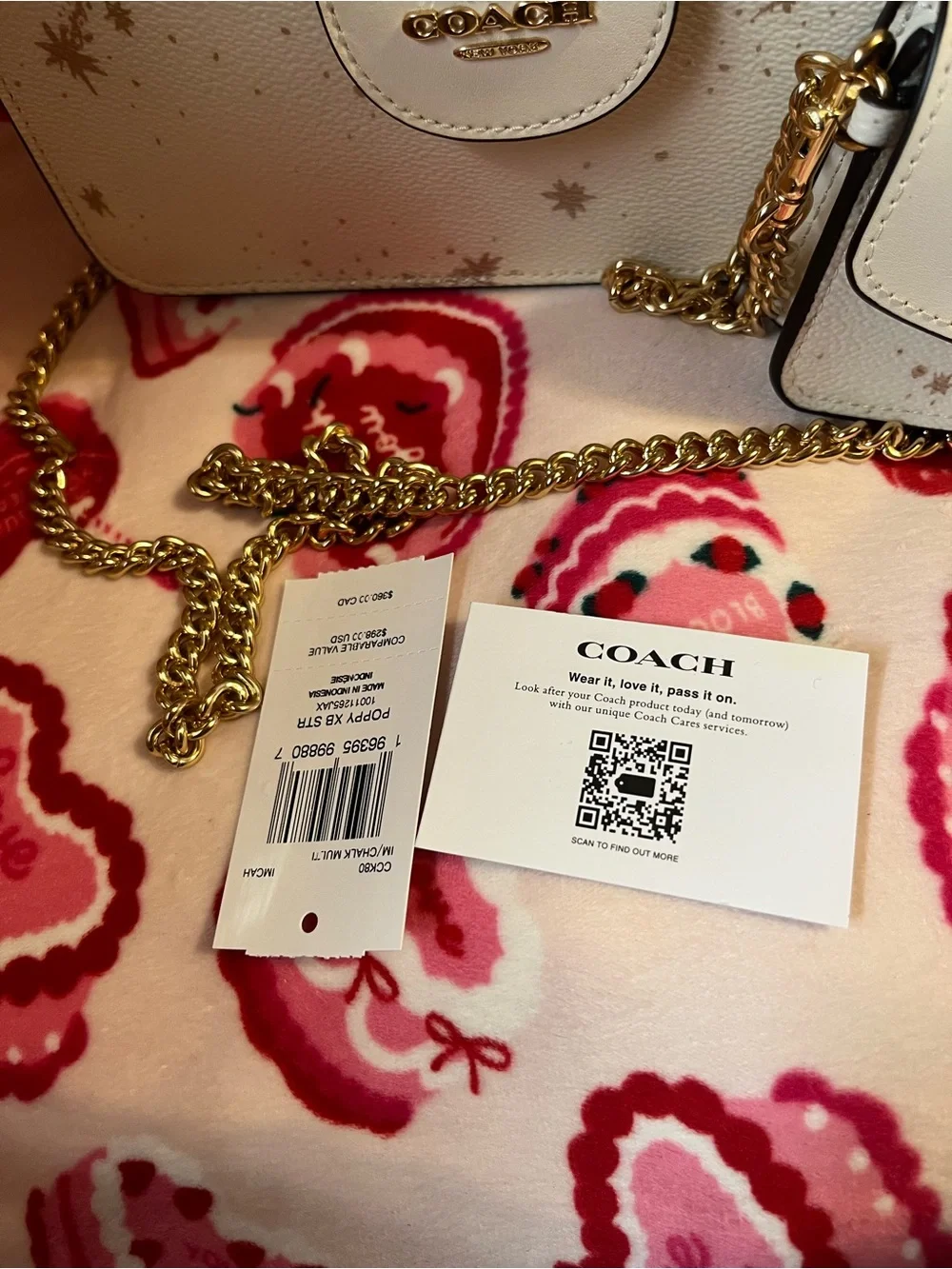 Coach Cream Star-Print Crossbody Set with Coin Pouch